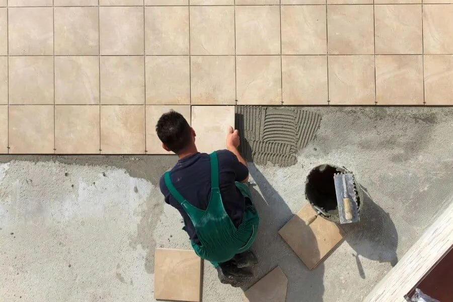 tile fixing work